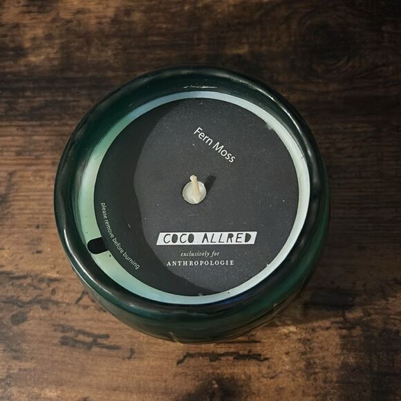 Anthropologie Coco Allred Fresh Fern Moss Glass Candle / New - Picture 4 of 5